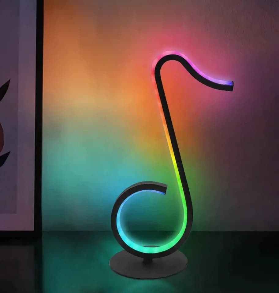RGB Music Note Atmosphere Lamp USB Powered Desk Light with Remote