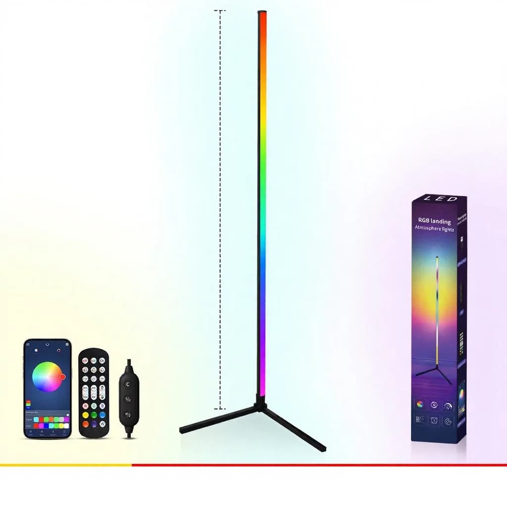 RGB Floor Lamp with Music Sync, Remote and App Control