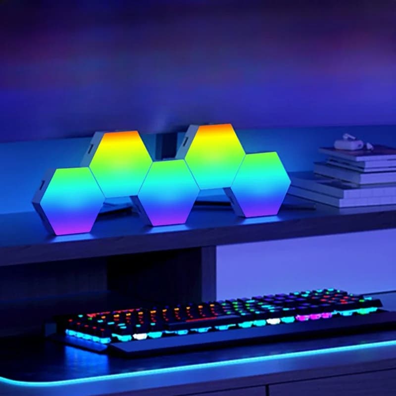 RGB Hexagon Sound Reactive Light Panels with App Control