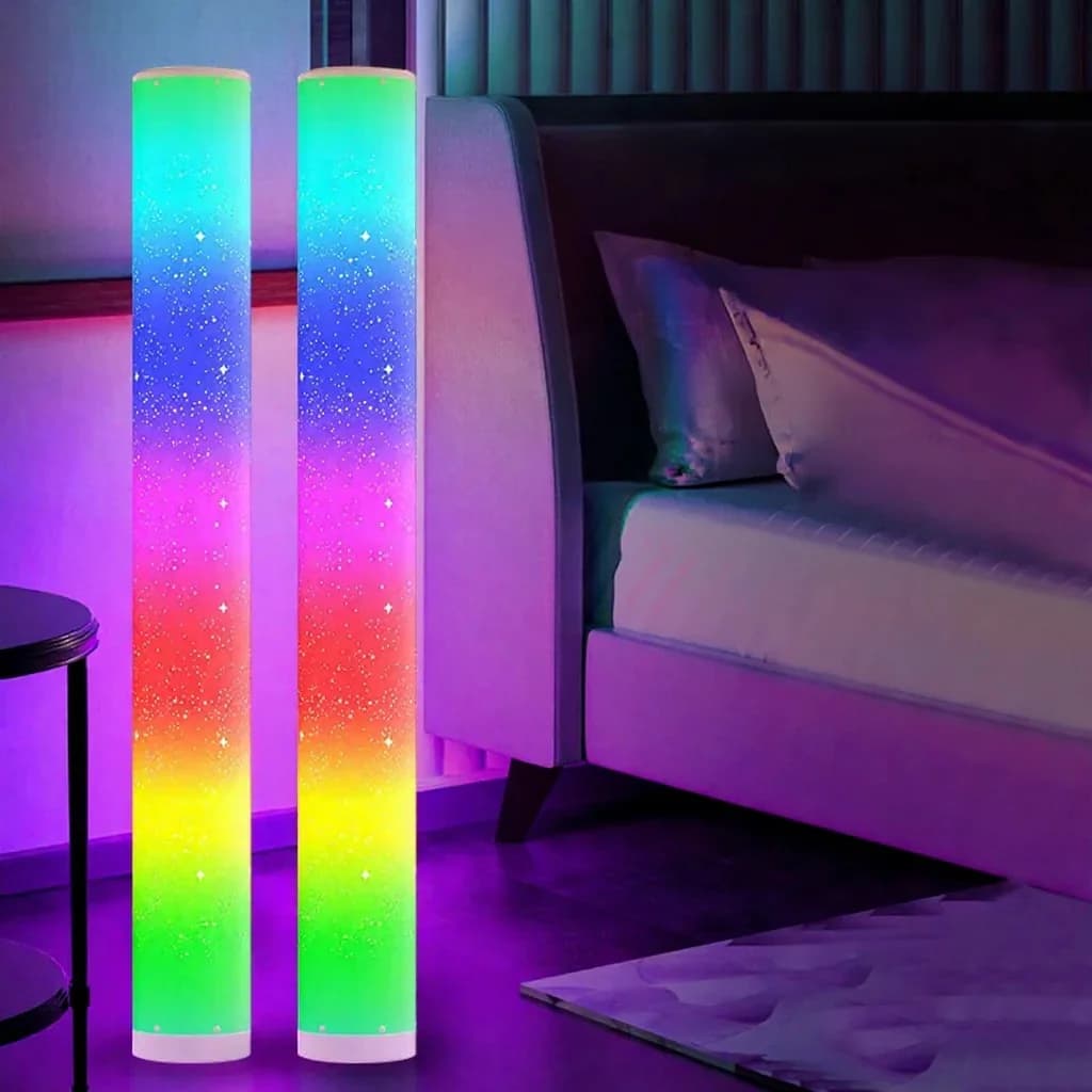 RGB LED Floor Lamp with Starry Effect Remote Control Decor