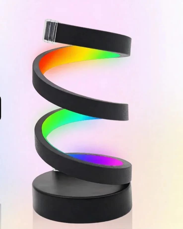 Spiral RGB Atmosphere Lamp with Sound Reactive Light and App Control