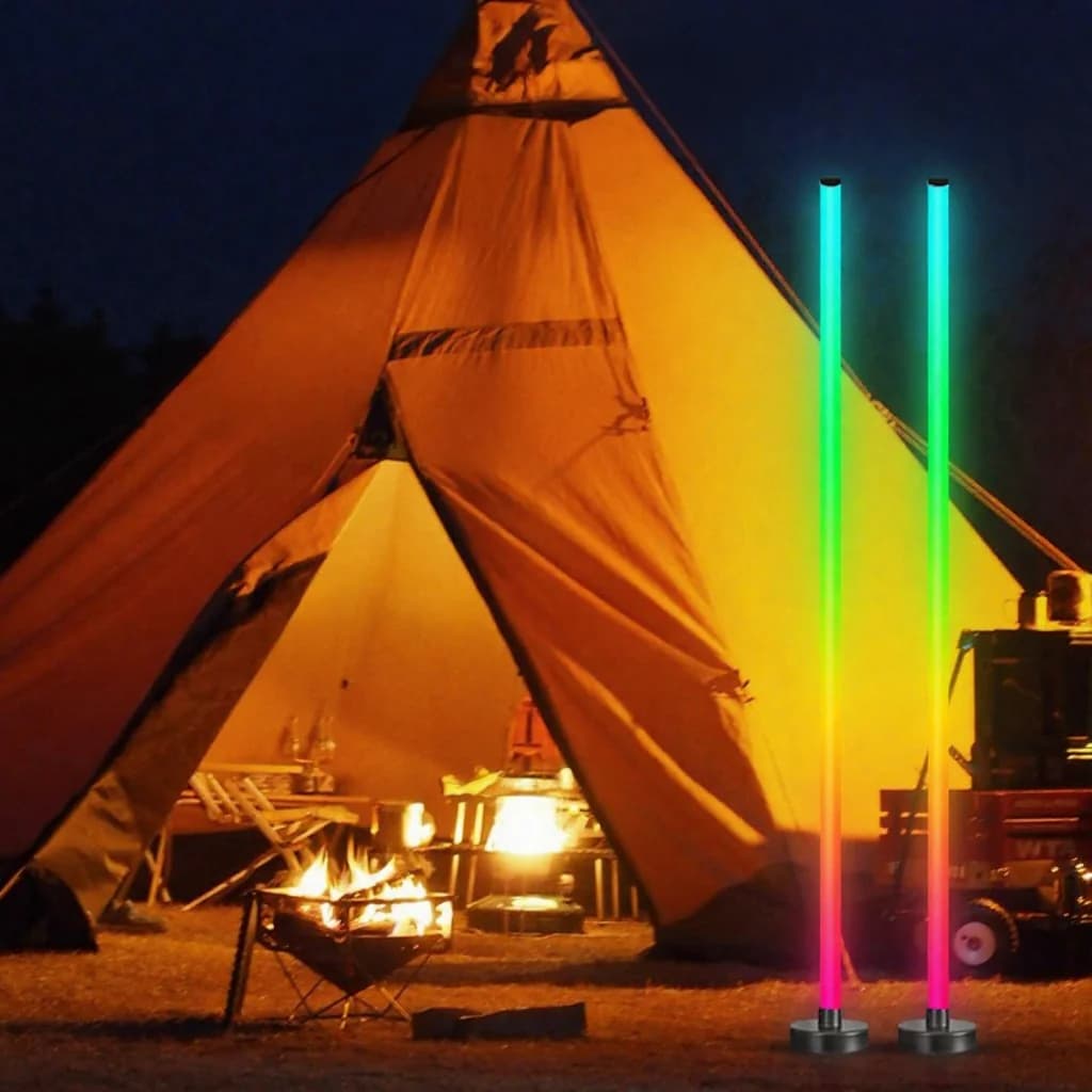 RGB Floor Lamp with Music Sync, 360° Glow, App Control for Gaming