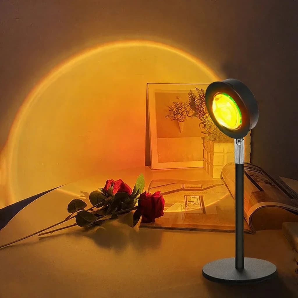 USB Sunset Projection Lamp RGB Atmosphere Light for Desk Decor
