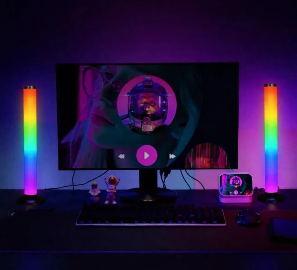 360 Degree RGB Sound Reactive Desk Lamp with App and Remote Control