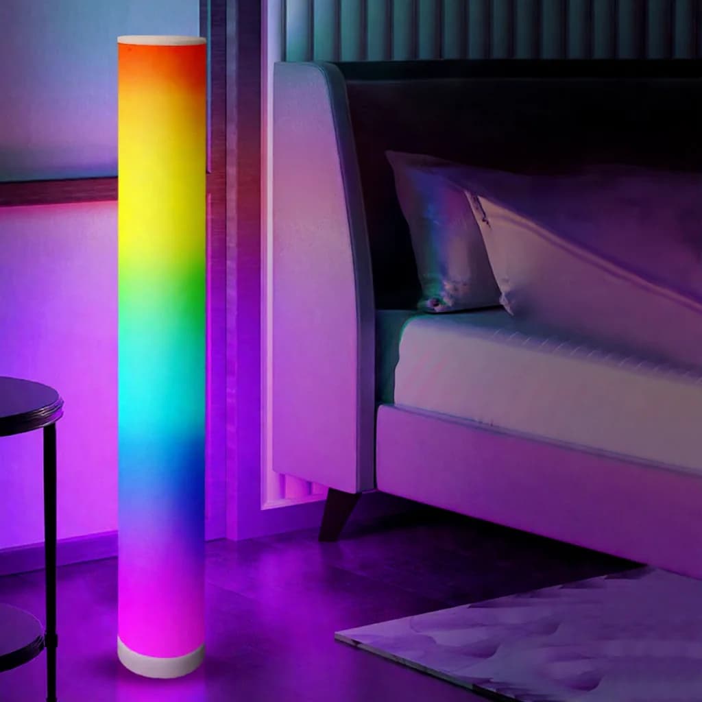 RGB Cylinder Floor Lamp with Music Sync Remote Control for Home Decor