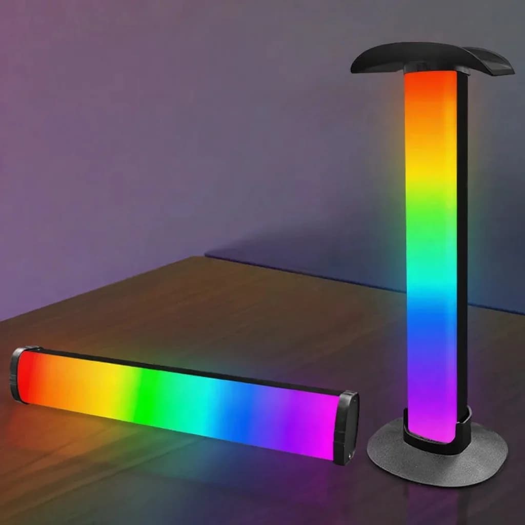RGB Gaming Atmosphere Lamp with Headphone Stand and Sound Sync