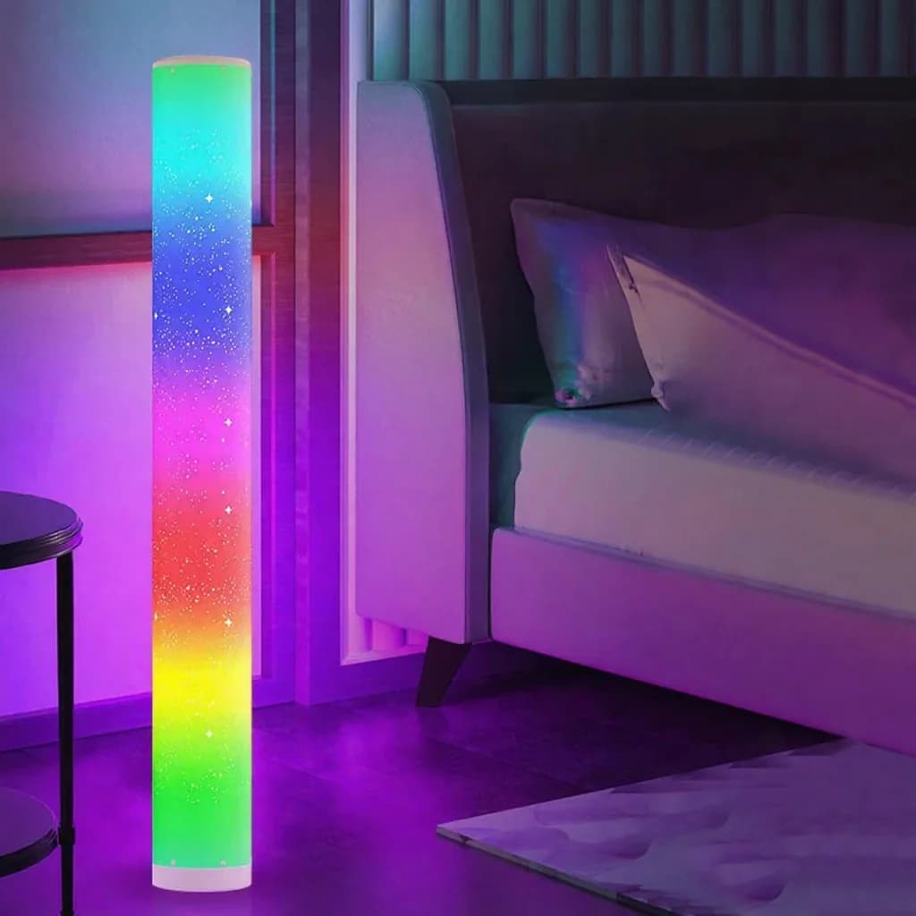 RGB LED Floor Lamp with Star Pattern, Remote and App Control