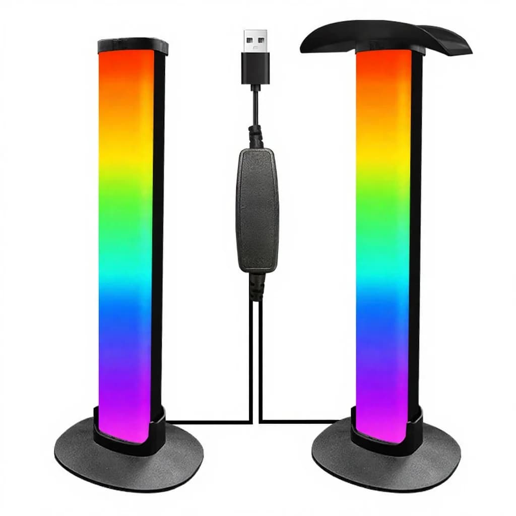 RGB Gaming Atmosphere Lamp with Headphone Stand and Sound Sync