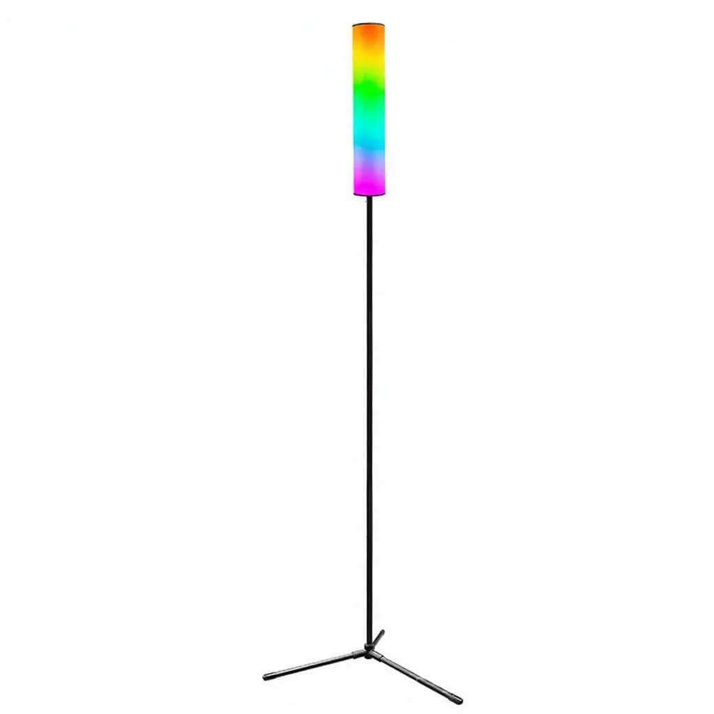 RGB LED Tripod Floor Lamp with Remote Control for Bedroom Living Room