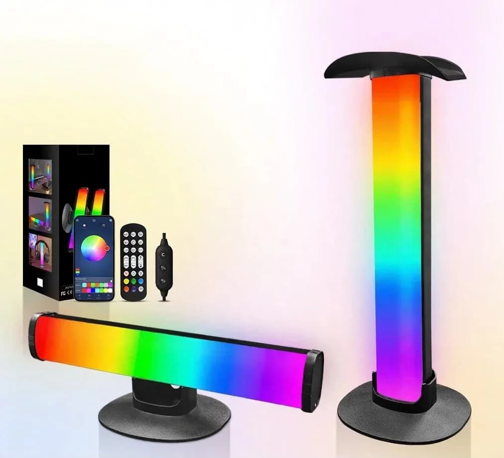 RGB Gaming Atmosphere Lamp with Headphone Stand and Sound Sync