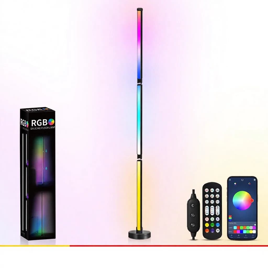 RGB Color-Changing Floor Lamp with Music Sync and App Control