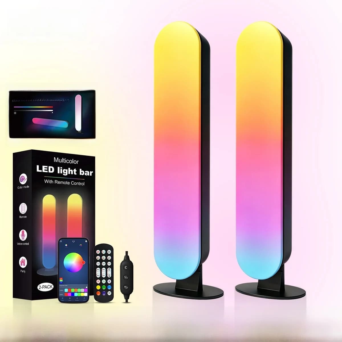 RGB LED Ambient Light with Bluetooth Music Sync and App Control
