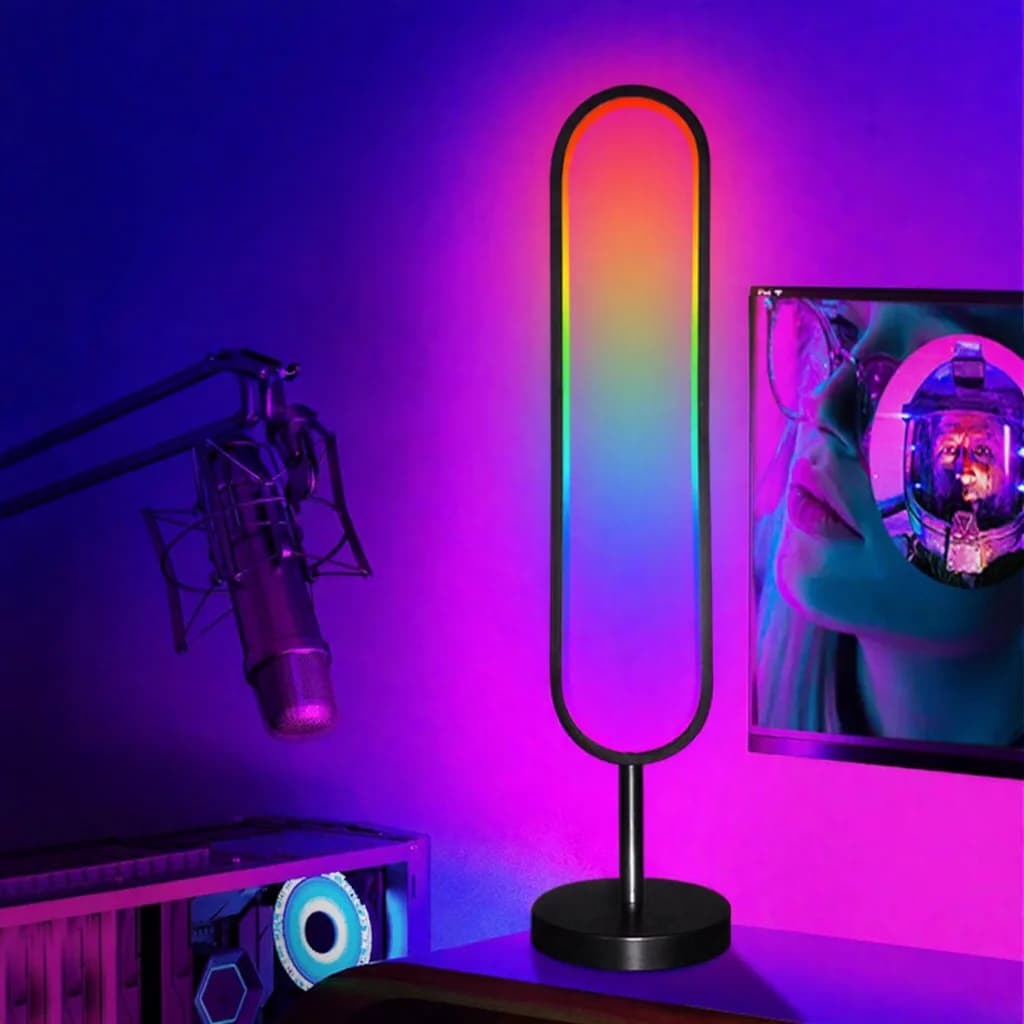 U-Shaped RGB Floor Lamp with Sound Reactive Light and App Control