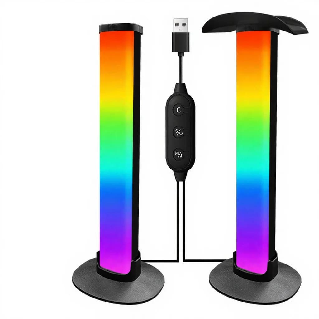 RGB Gaming Atmosphere Lamp with Headphone Stand and Sound Sync