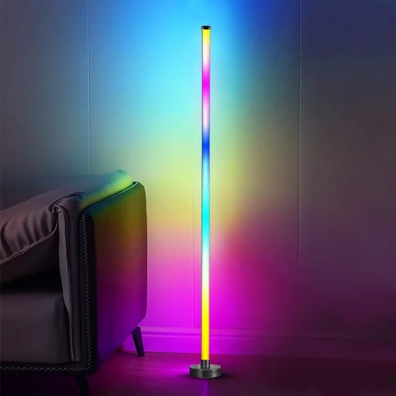 RGB LED Corner Floor Lamp with Music Sync, App and Remote Control