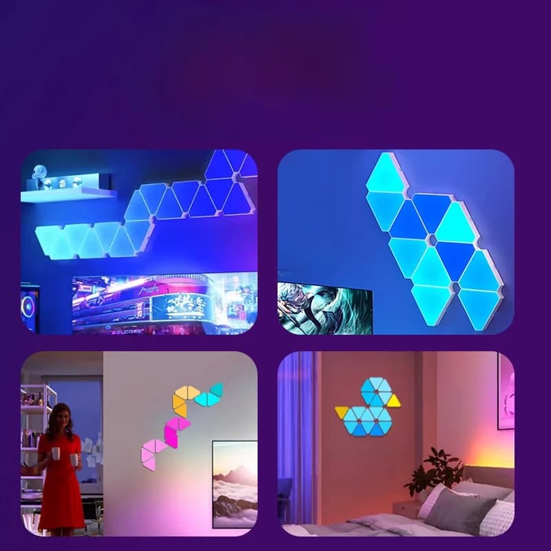Triangle Smart LED Wall Light Set RGB Ambient Gaming Decor