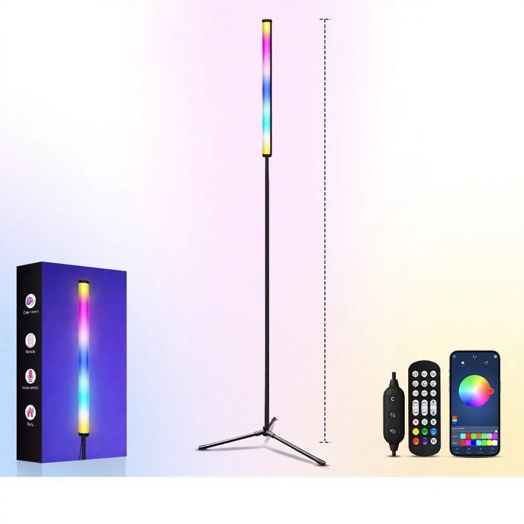 RGB Color Changing Floor Lamp with Music Sync and App Control