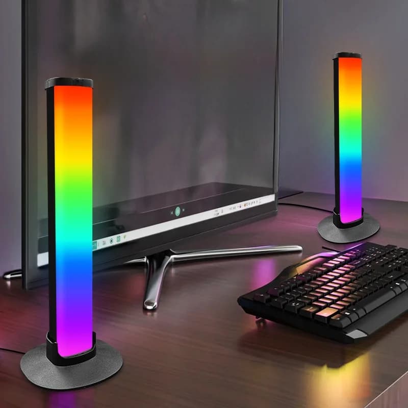 RGB Gaming Atmosphere Lamp with Headphone Stand and Sound Sync