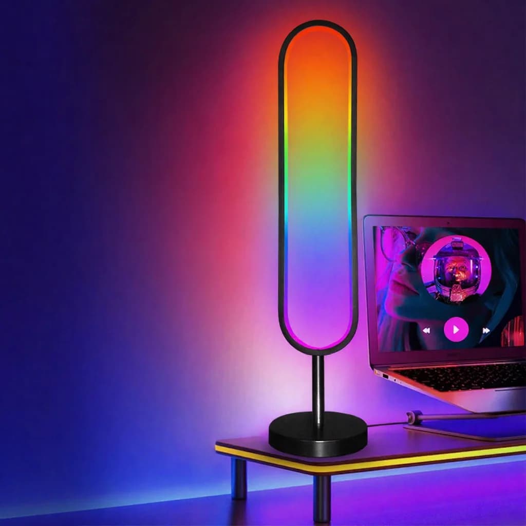 U-Shaped RGB Floor Lamp with Sound Reactive Light and App Control