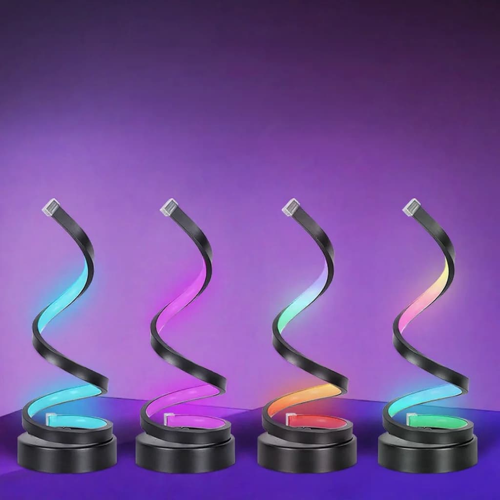Spiral RGB Atmosphere Lamp with Sound Reactive Light and App Control