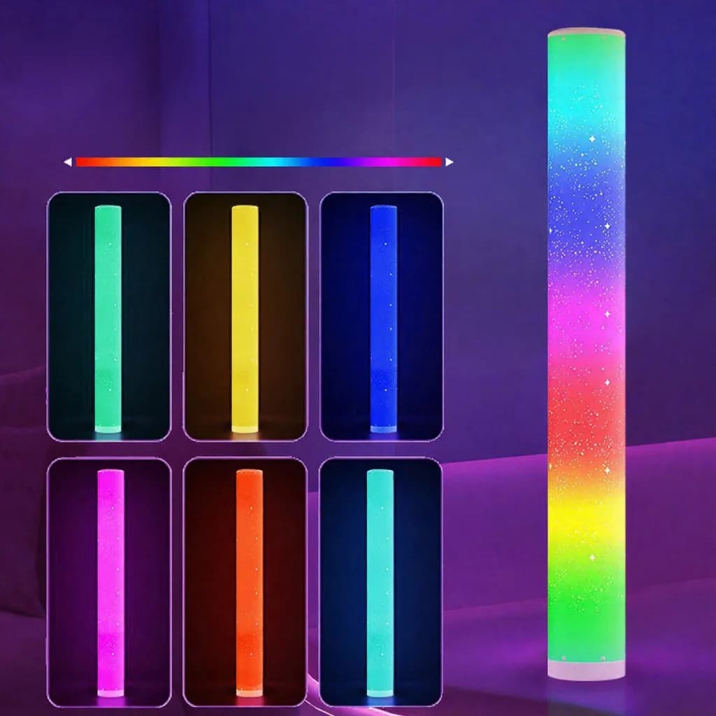 RGB LED Floor Lamp with Starry Effect Remote Control Decor