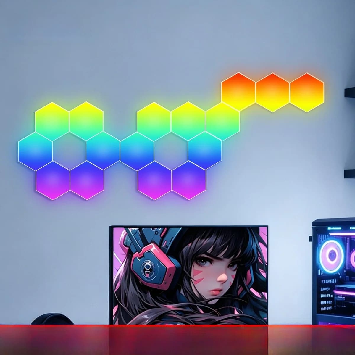 RGB Hexagon Sound Reactive Light Panels with App Control