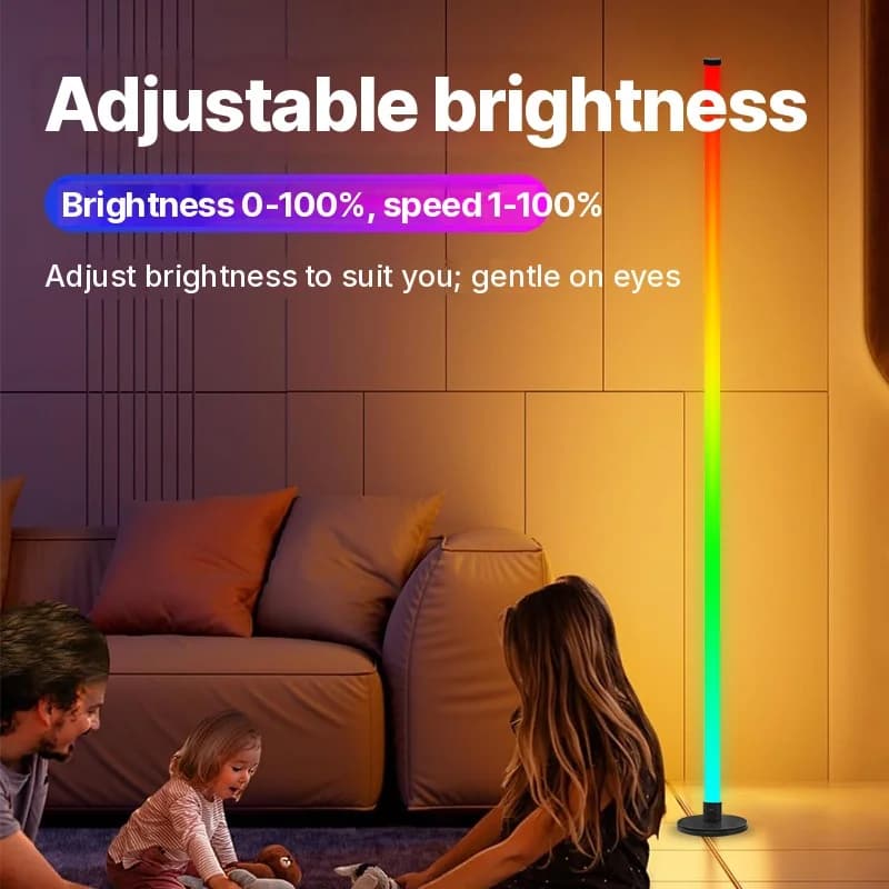 RGB LED Floor Lamp with App Control for Living Room