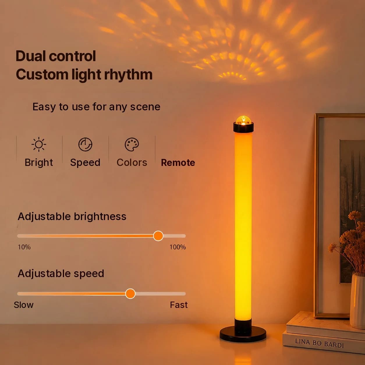 RGB Projection Atmosphere Lamp with Music Sync and Remote Control