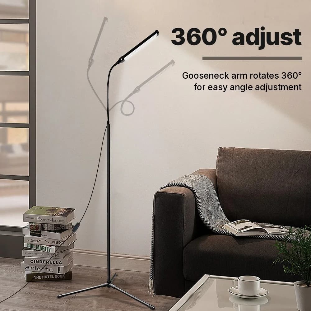 USB Powered Floor Lamp with Tripod Stand and Three Color Modes