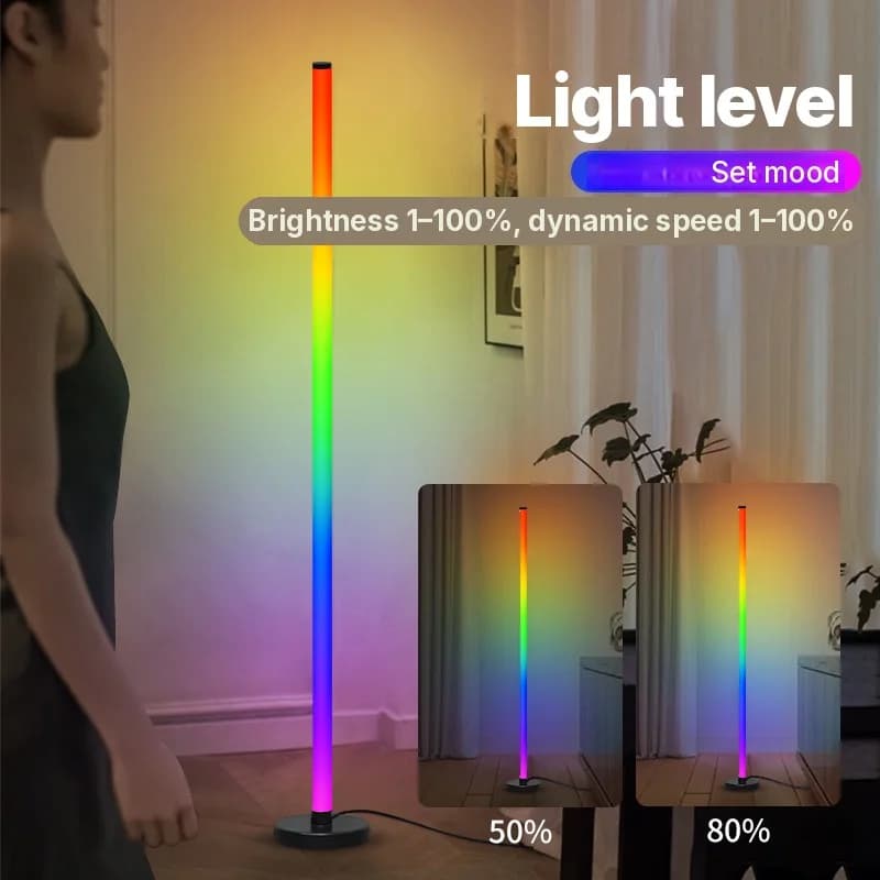 RGB Splicing Floor Lamp with Music Sync and App Control