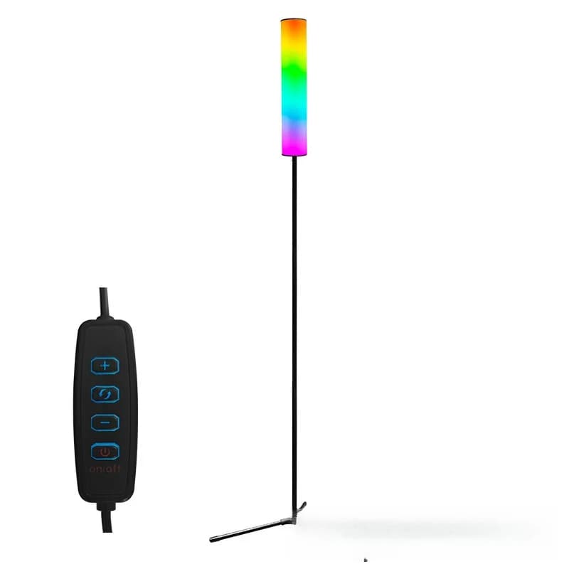 RGB LED Tripod Floor Lamp with Remote Control for Bedroom Living Room