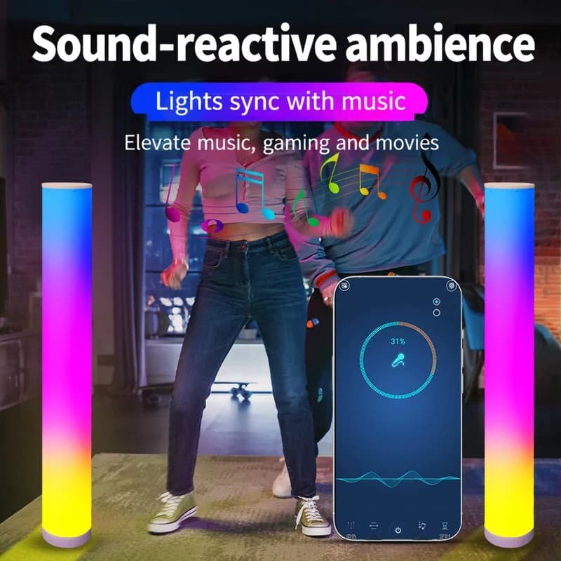 RGB Floor Lamp with Remote and App Control for Gaming Room