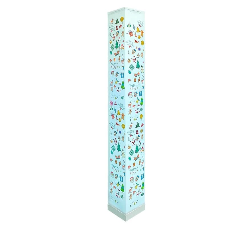 Square Floor Lamp with Remote Control LED Ambient Light for Living Room
