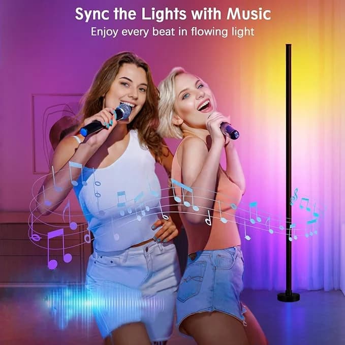 RGB Color-Changing Floor Lamp with Music Sync and App Control